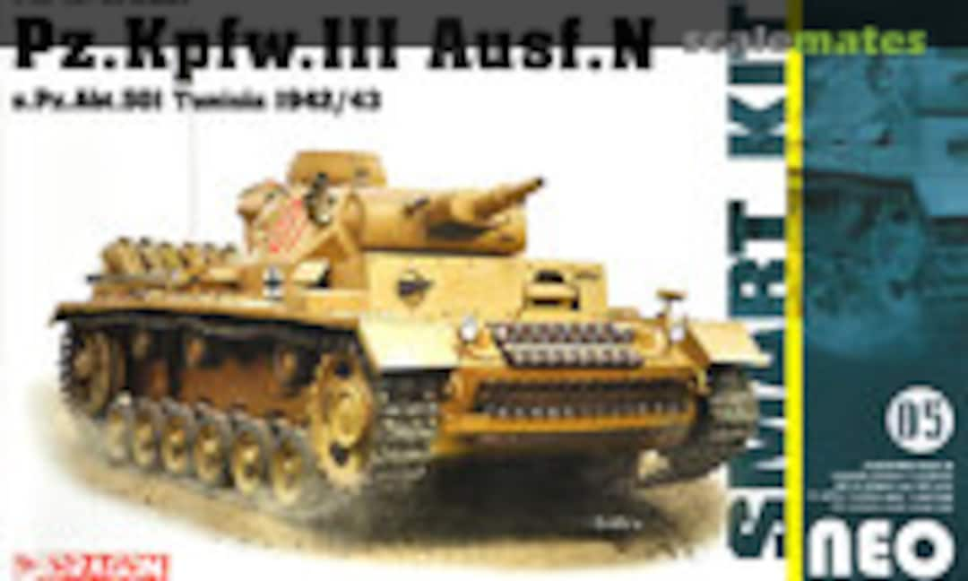 1:35 Pz.Kpfw.III Ausf.N s.Pz.Abt.501 Tunisia 1942/43 (Dragon 6956)