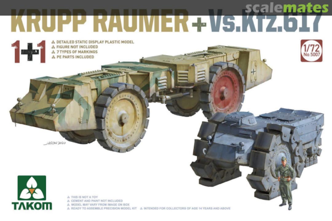 Boxart Krupp Räumer + Vs.Kfz.617 5007 Takom