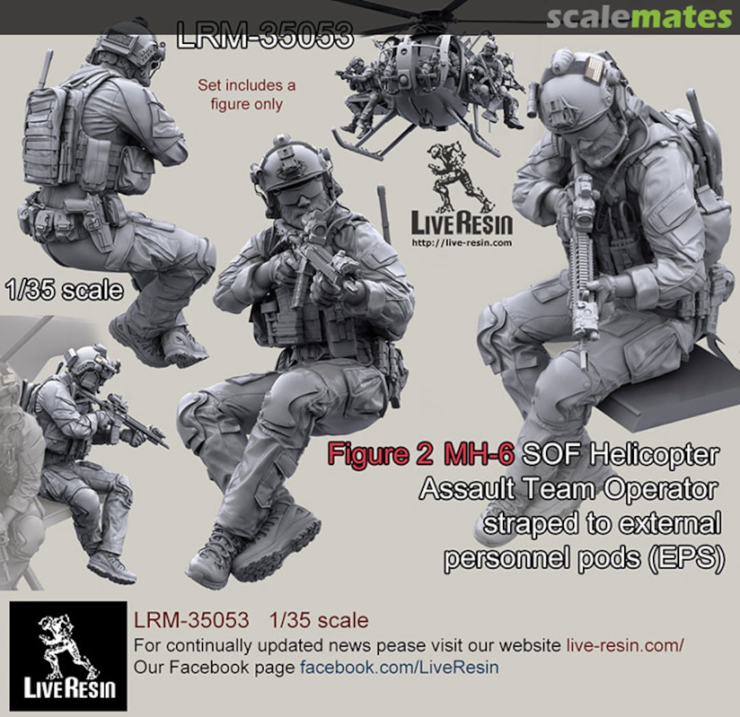 Boxart MH-6 SOF Helicopter Assault Team Operator LRM 35053 Live Resin