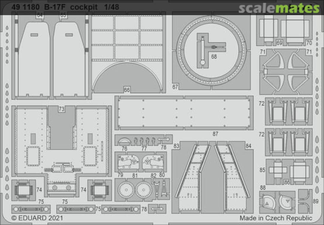 Boxart B-17F cockpit 491180 Eduard