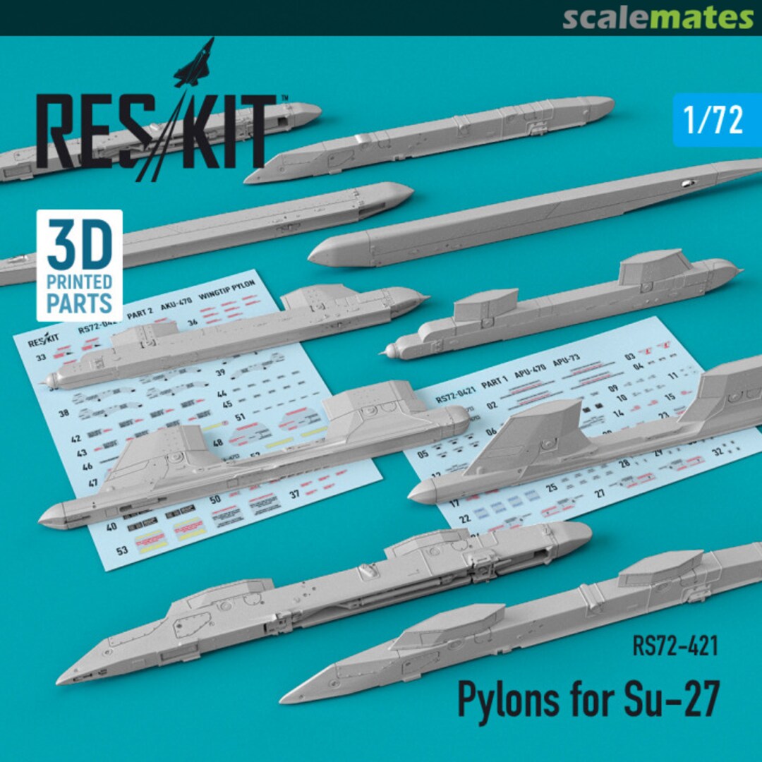 Boxart Su-27 Flanker - Pylons RS72-0421 ResKit