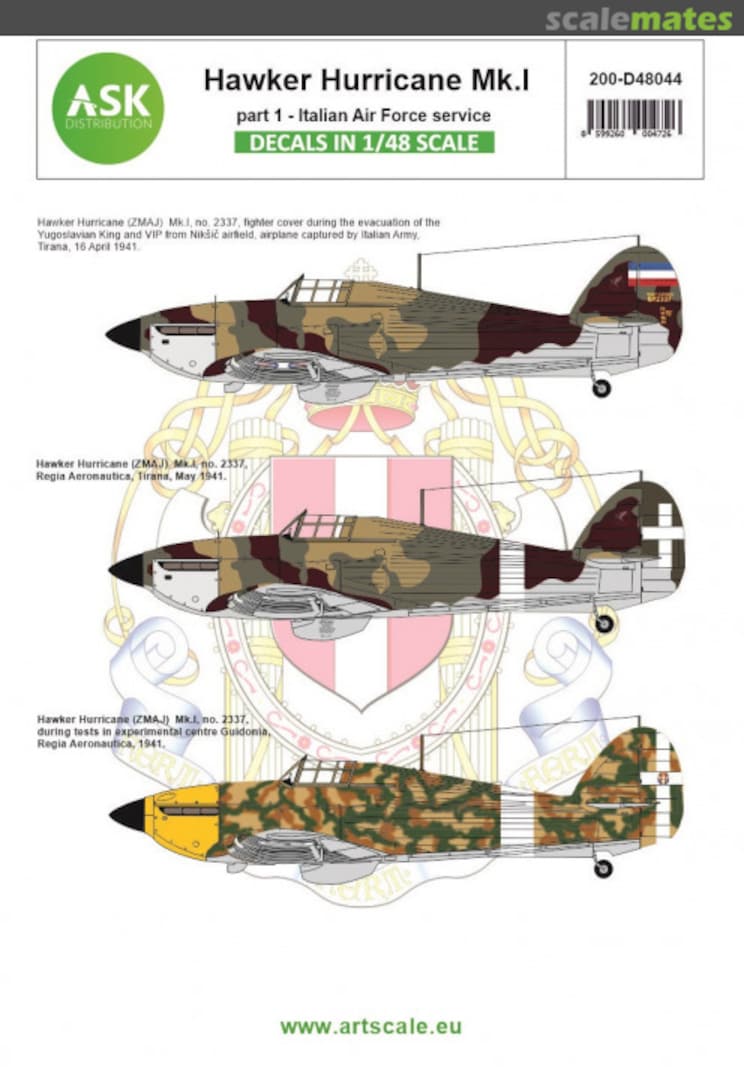 Boxart Hawker Hurricane Mk. I 200-D48044 ASK