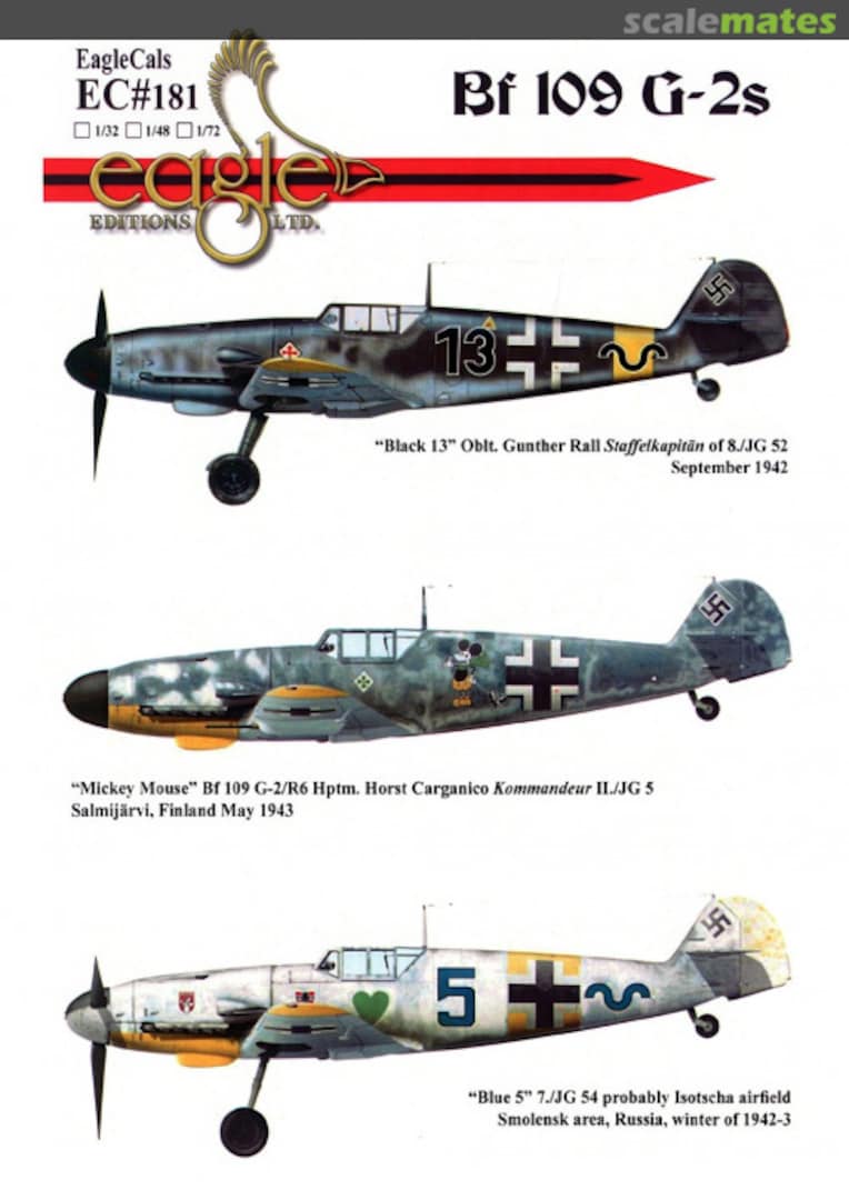 Boxart Bf 109 G-2s EagleCals EC32-181 Eagle Editions