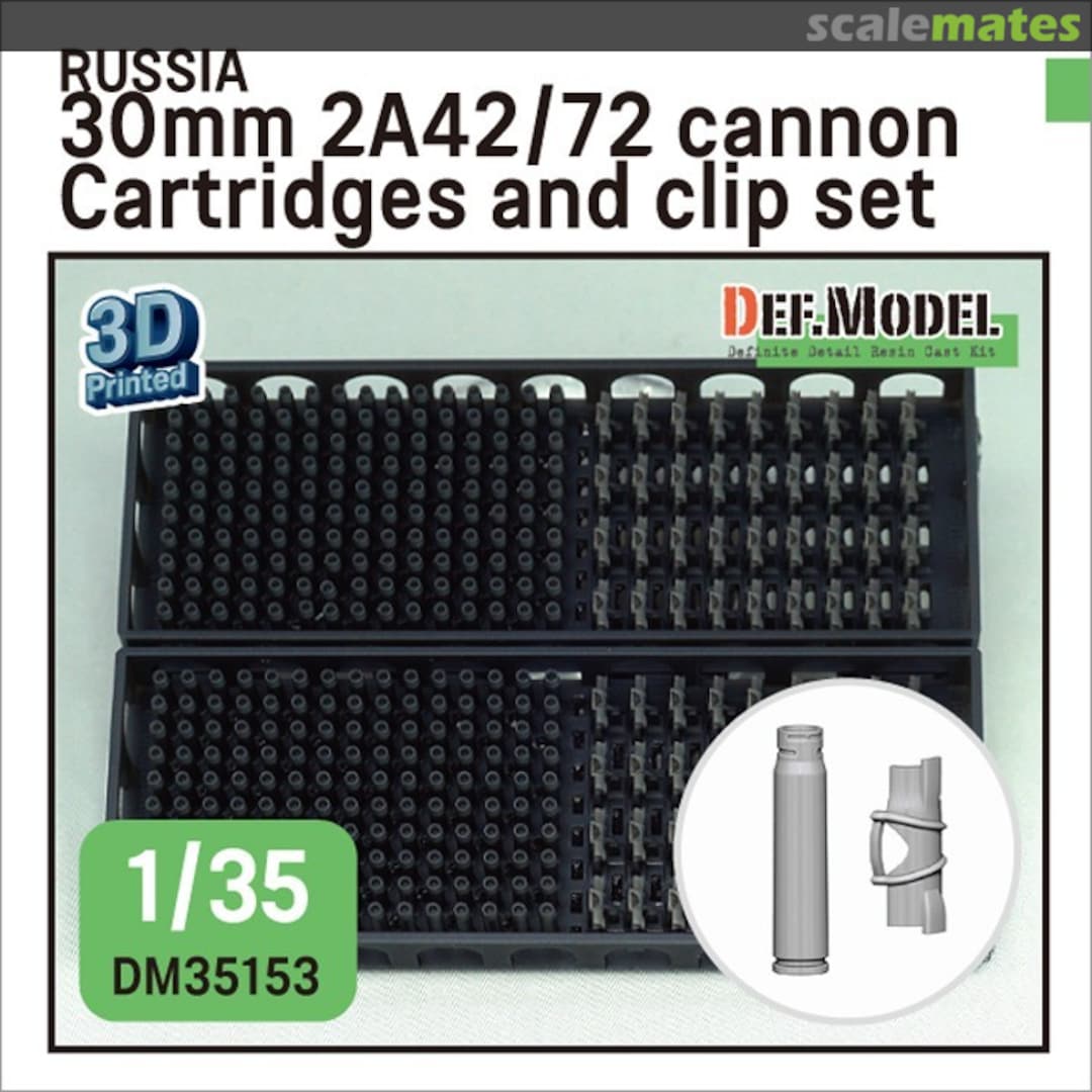 Boxart Russian 30mm 2A42/72 cannon Cartridges and clip set DM35153  Def.Model