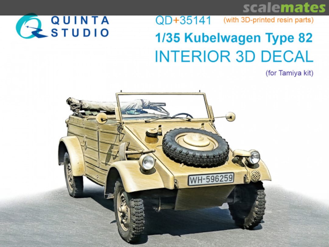 Boxart Kubelwagen Type 82 interior 3D decals (with 3D-printed resin parts) QD+35141 Quinta Studio