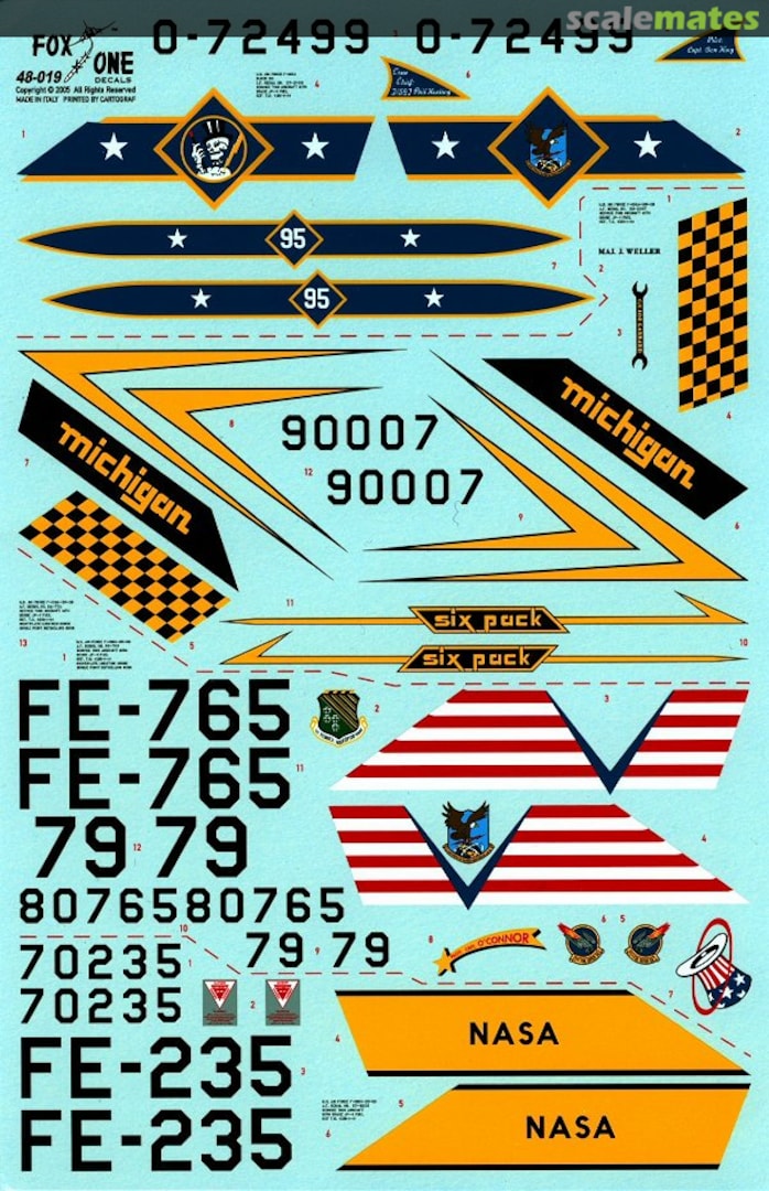 Boxart Convair F-106A Delta Darts, Part 2 48-021 Fox One Decals