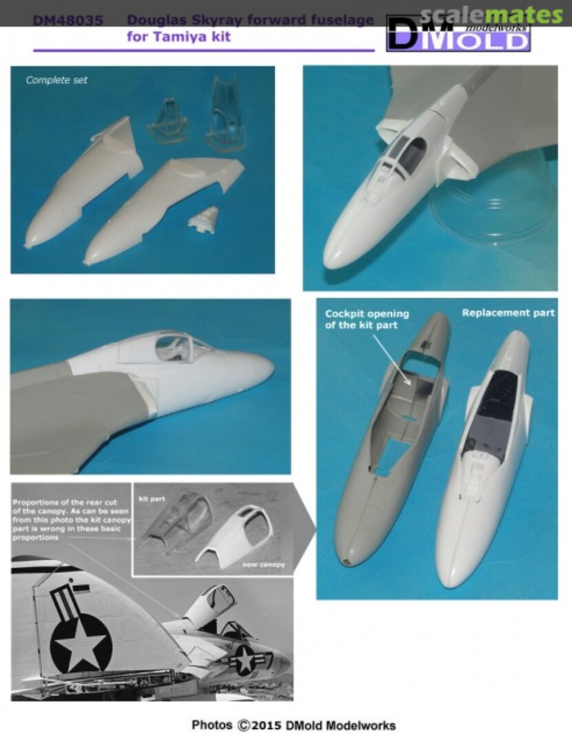 Boxart Skyray Corrected Forward Fuselage DM48035 DMold Modelworks