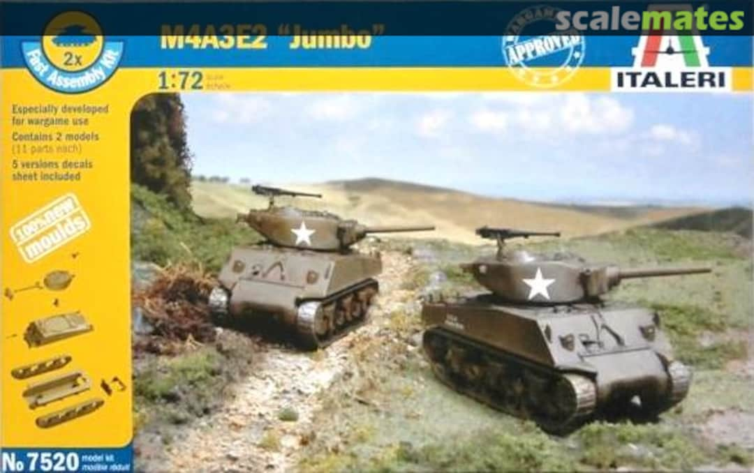 Boxart M4A3E2 Sherman Jumbo 7520 Italeri