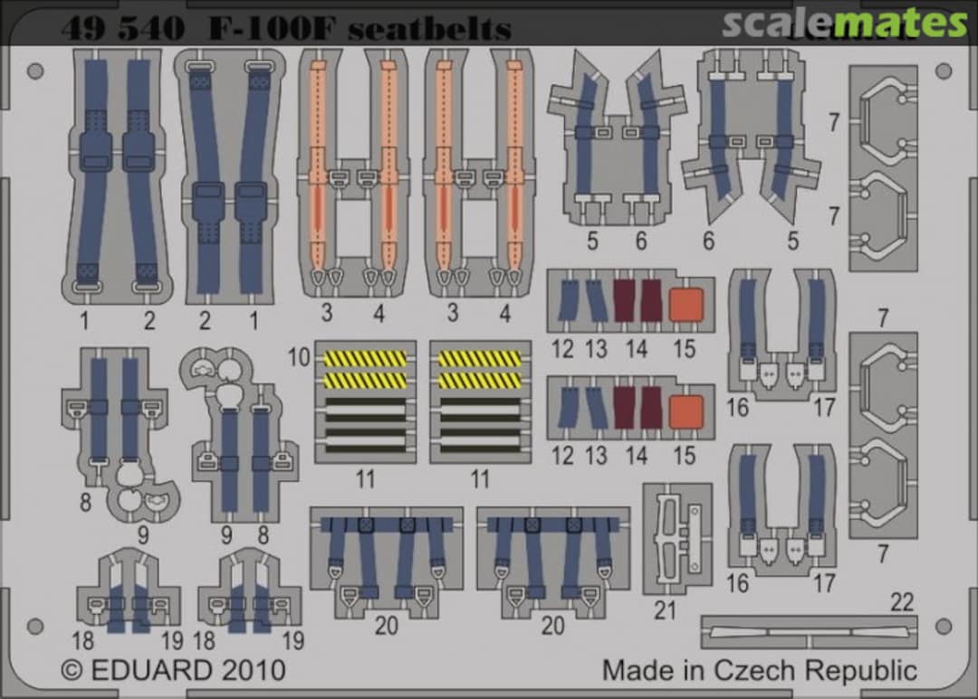 Boxart F-100F seatbelts 49540 Eduard