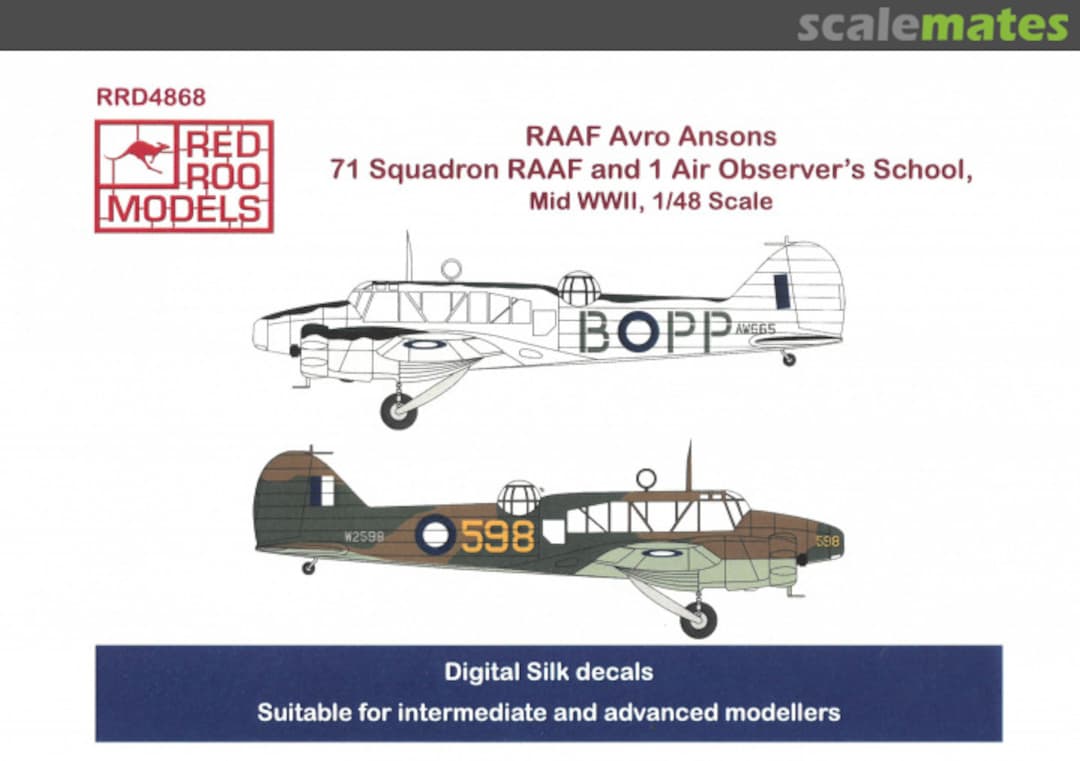 Boxart RAAF Avro Ansons RRD4868 Red Roo Models