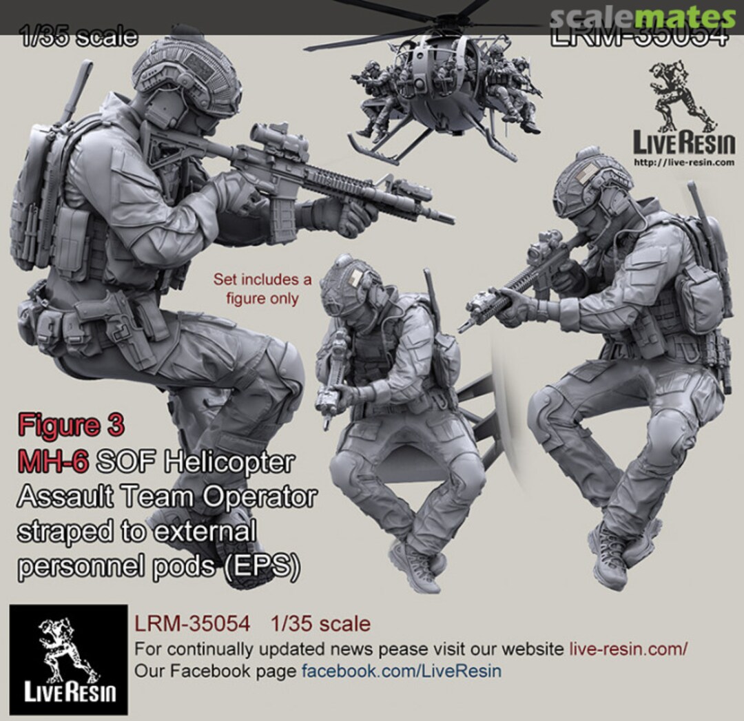 Boxart MH-6 SOF Helicopter Assault Team Operator LRM 35054 Live Resin