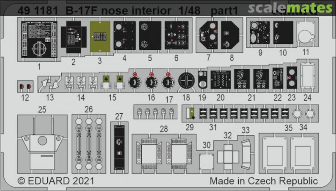 Boxart B-17F nose interior 491181 Eduard