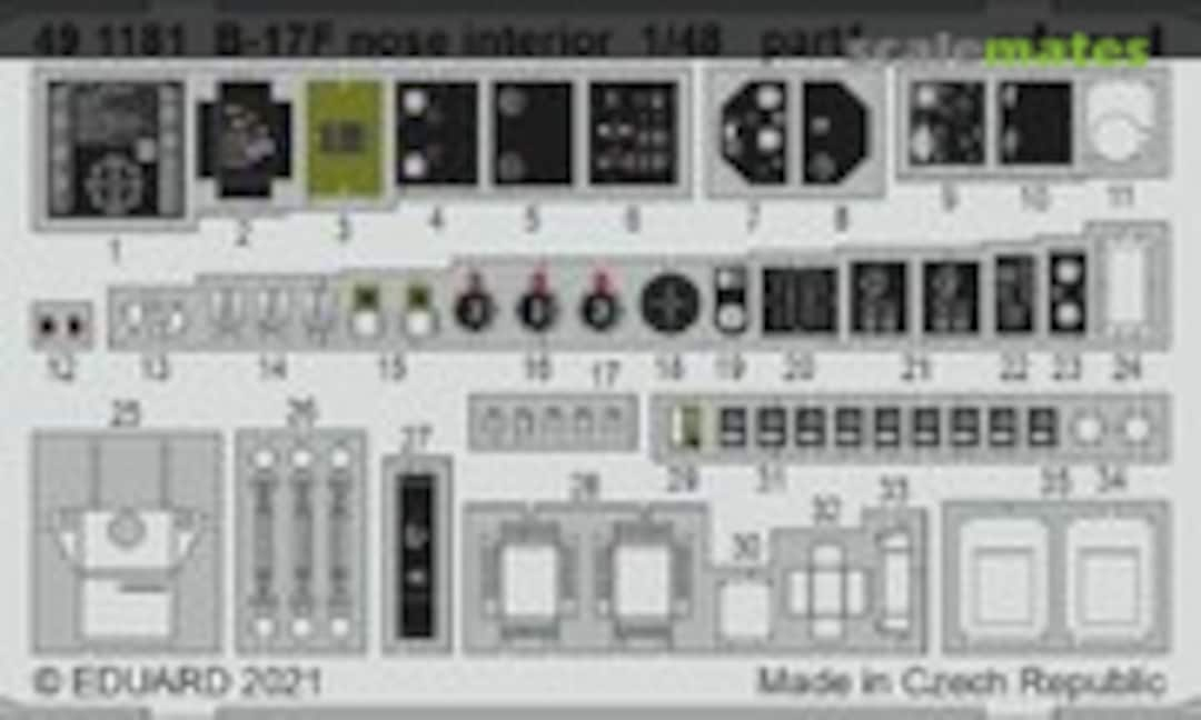 1:48 B-17F nose interior (Eduard 491181)