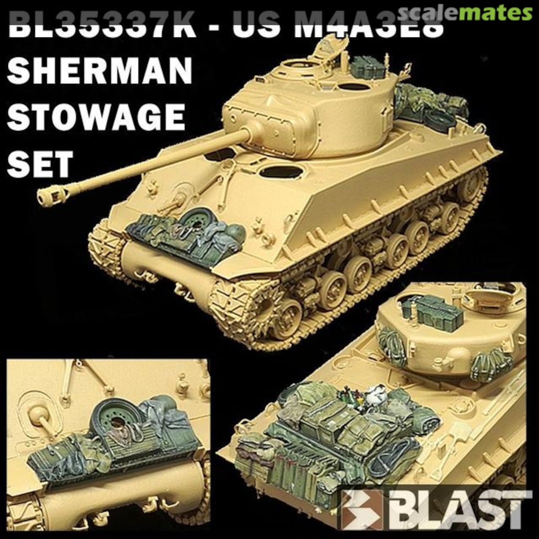 Boxart US M4A3E8 Sherman stowage set BL35337K Blast Models