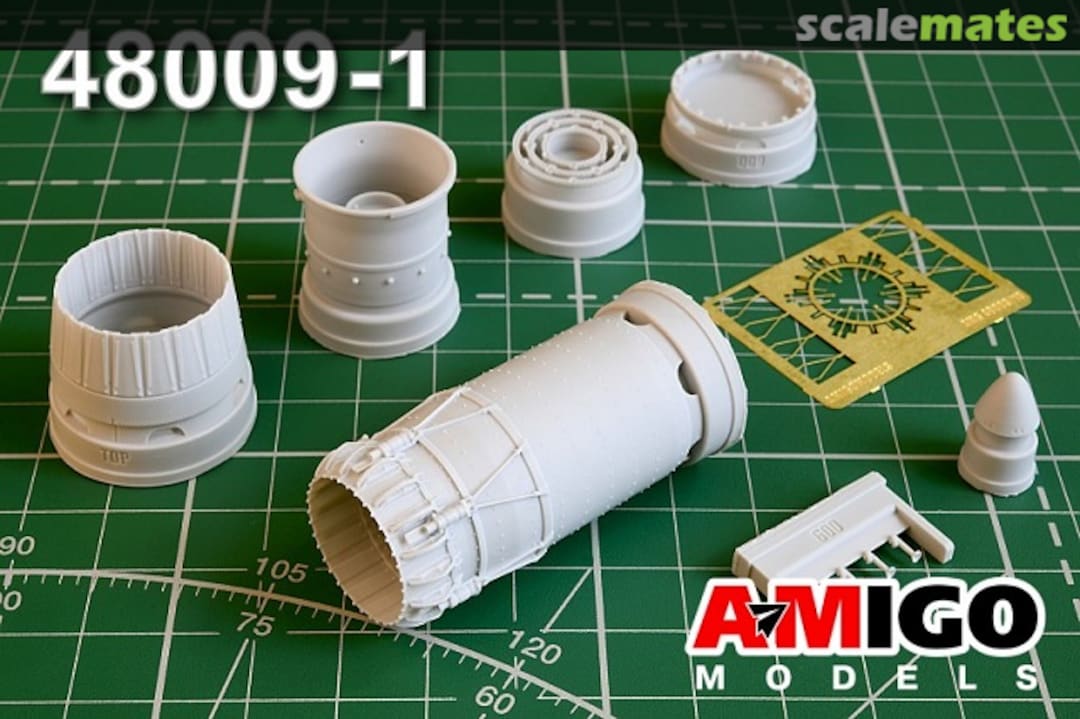 Boxart MiG-23M, MiG-23MF R29-300 engine jet nozzle 48009-1 Amigo Models