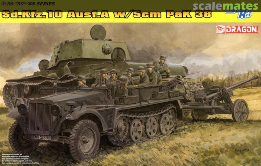 Boxart Sd.Kfz. 10 Ausf. A w/5cm PaK 38 6732 Dragon