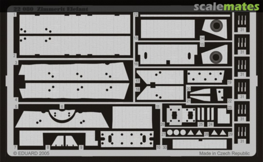 Boxart Zimmerit Elefant 22080 Eduard