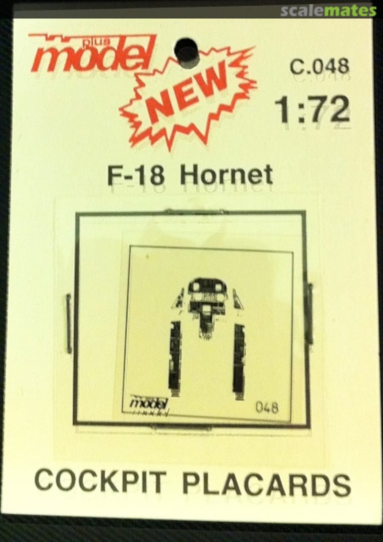 Boxart F-18 Hornet Cockpit Placards C.048 PlusModel