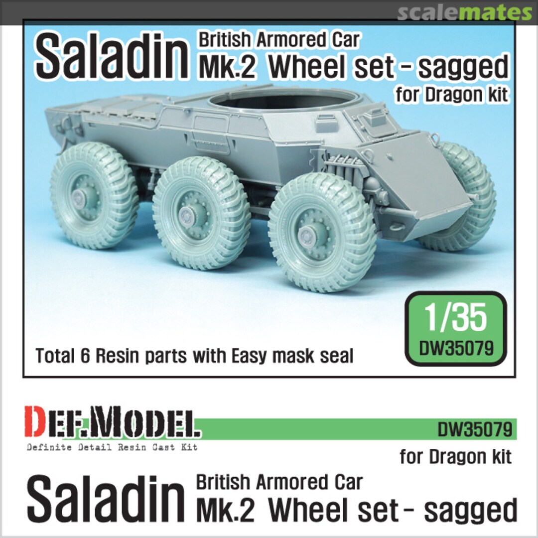 Boxart Saladin Mk.II Sagged Wheel Set DW35079 Def.Model