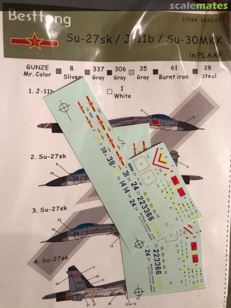 Boxart Su-27sk/ J-11b / Su-30MKK 144042 Bestfong