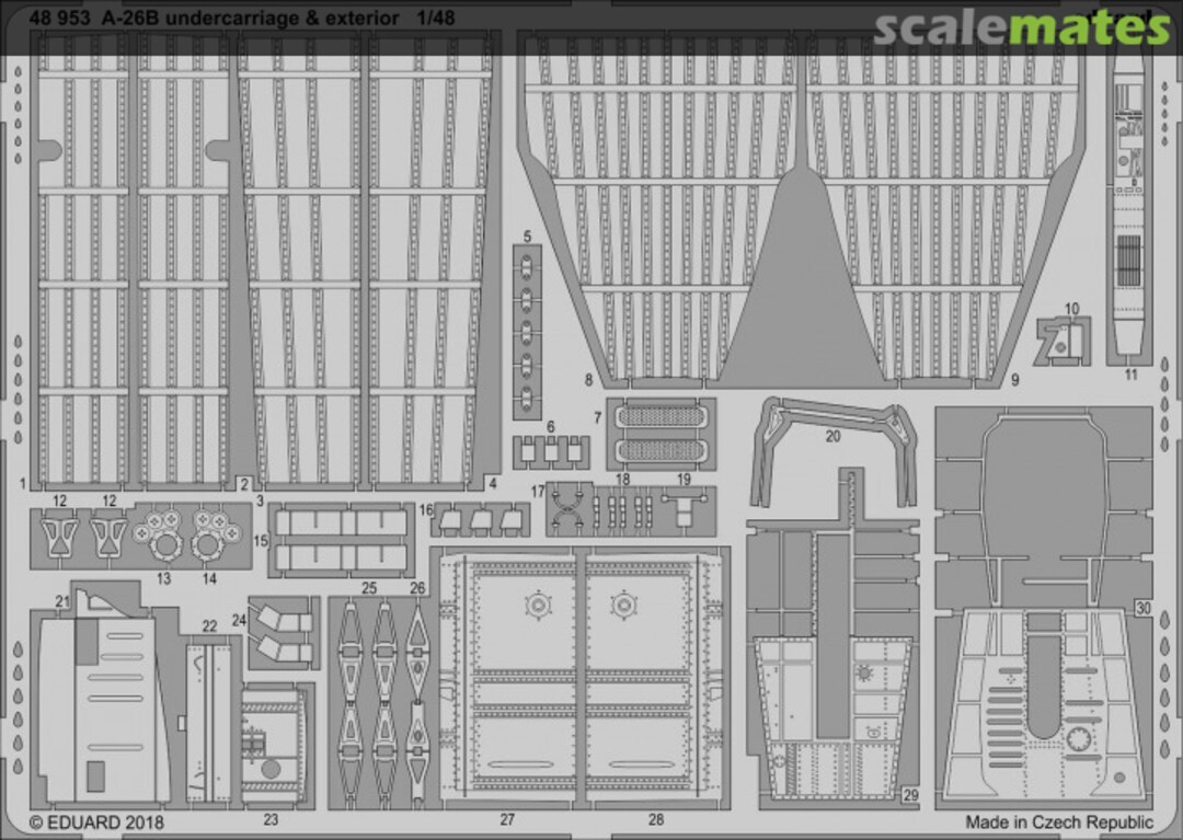 Boxart A-26B undercarriage & exterior 48953 Eduard
