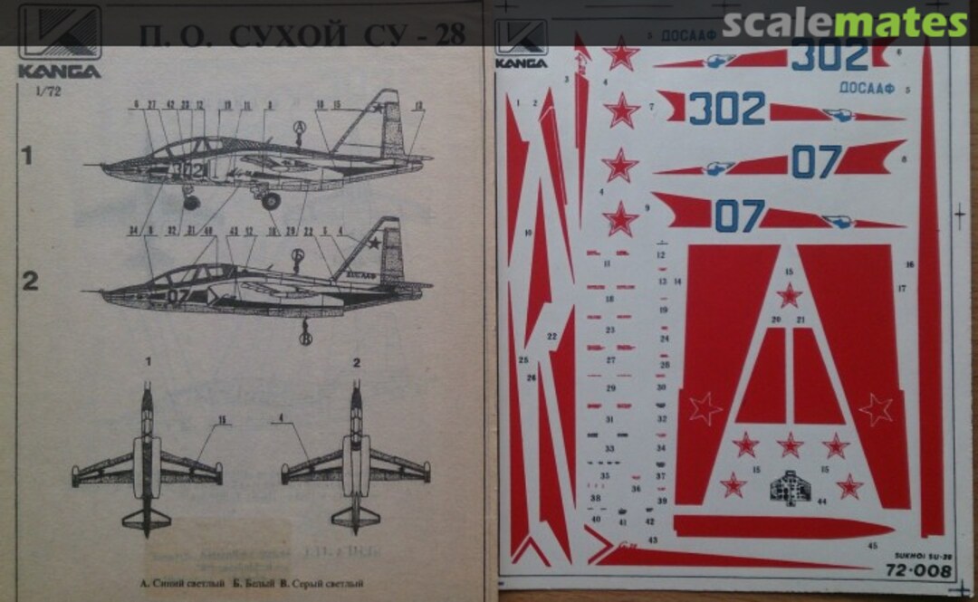 Boxart Sukhoi Su-28 72-008 Kanga Decals