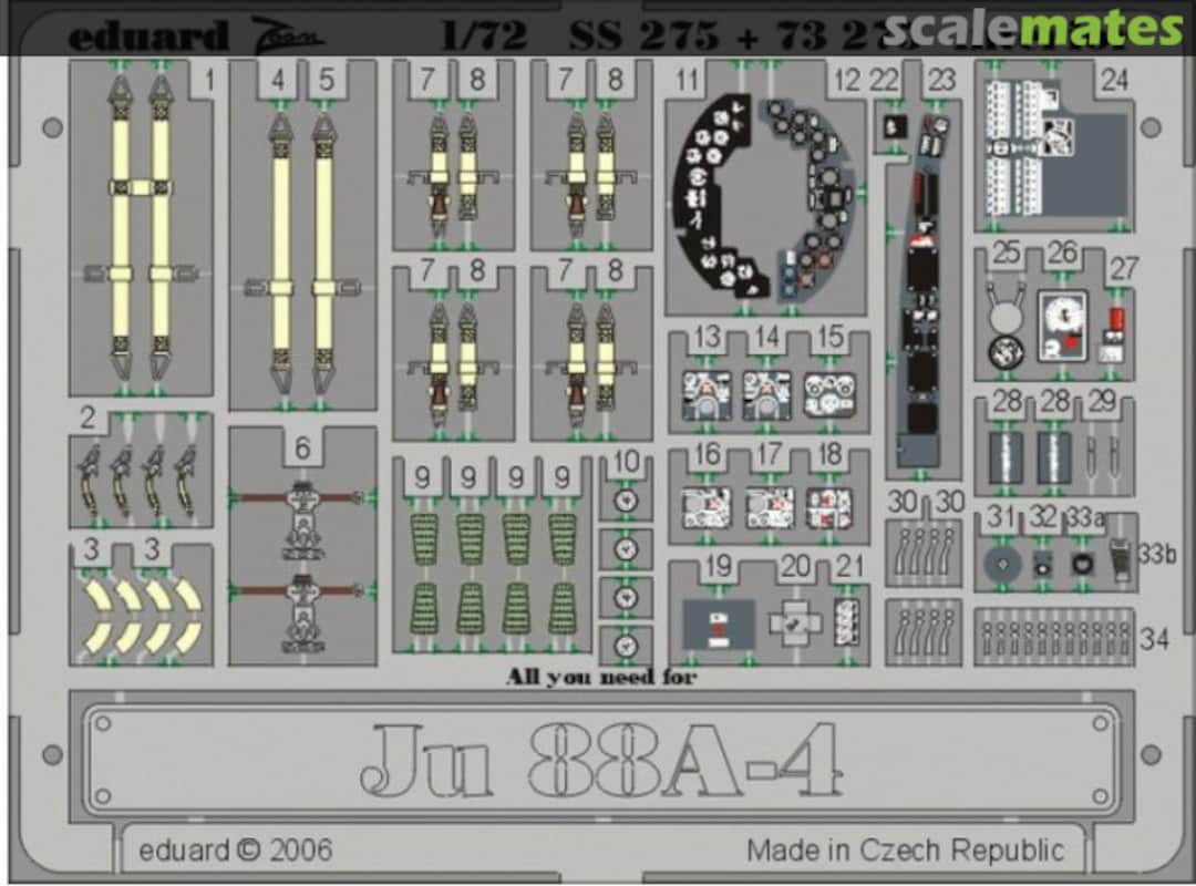 Boxart Ju 88A-4 interior SS 275 Eduard