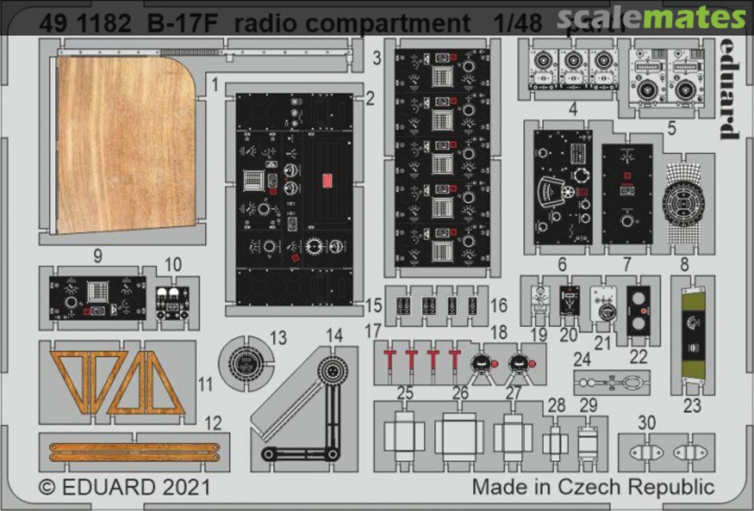 Boxart B-17F radio compartment 491182 Eduard