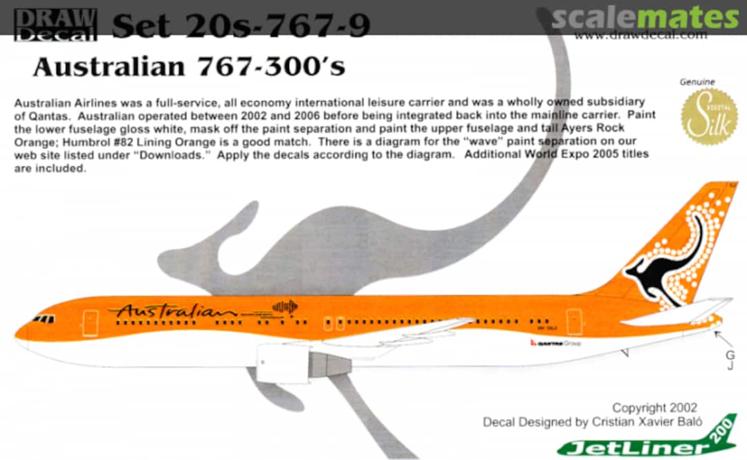 Boxart Australian 767-300 20s-767-9 Draw Decal