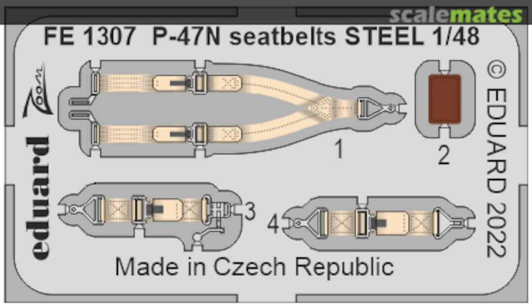 Boxart P-47N seatbelts FE1307 Eduard