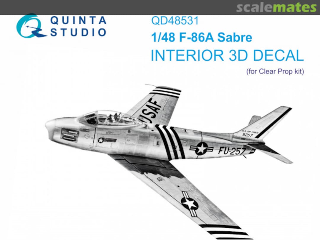 Boxart F-86A Sabre interior 3D decals QD48531 Quinta Studio