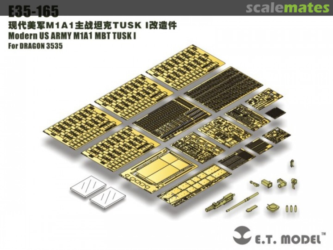 Boxart Modern US Army M1A1 MBT TUSK I E35-165 E.T. Model