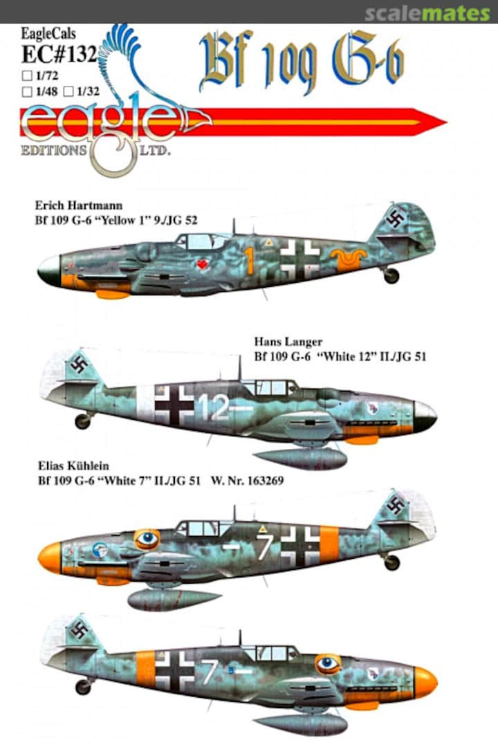 Boxart Bf 109 G-6 EagleCals EC32-132 Eagle Editions