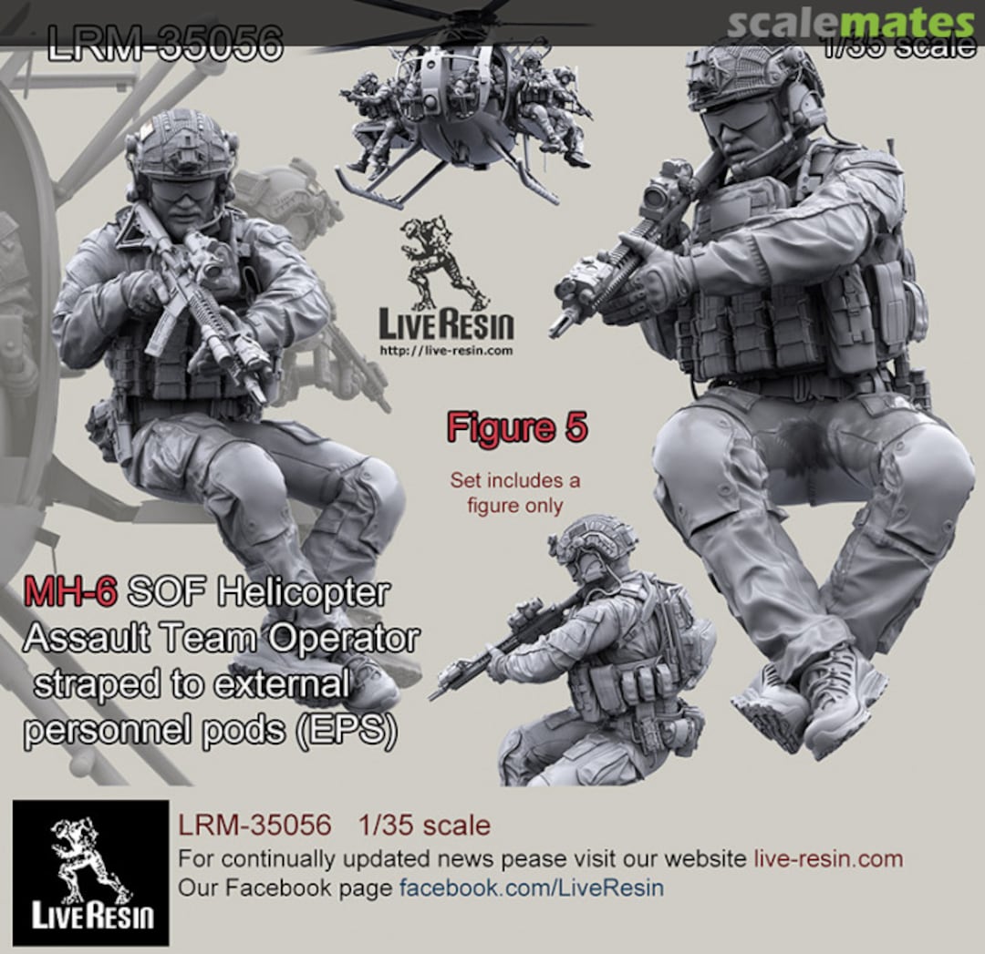 Boxart MH-6 SOF Helicopter Assault Team Operator LRM 35056 Live Resin