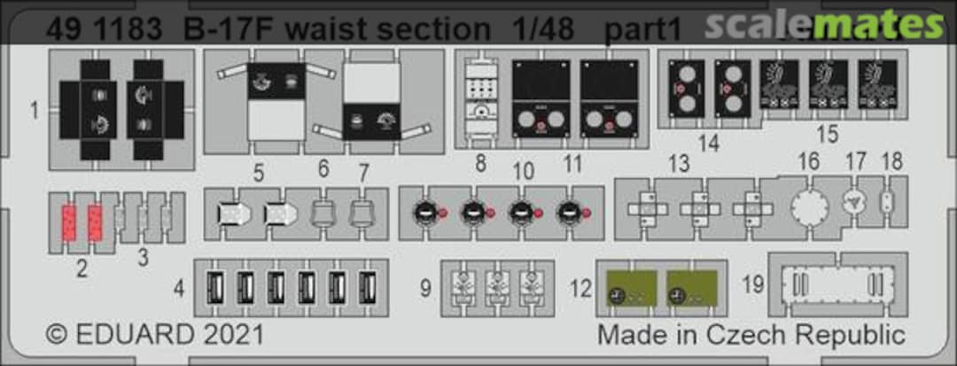 Boxart B-17F waist section 491183 Eduard