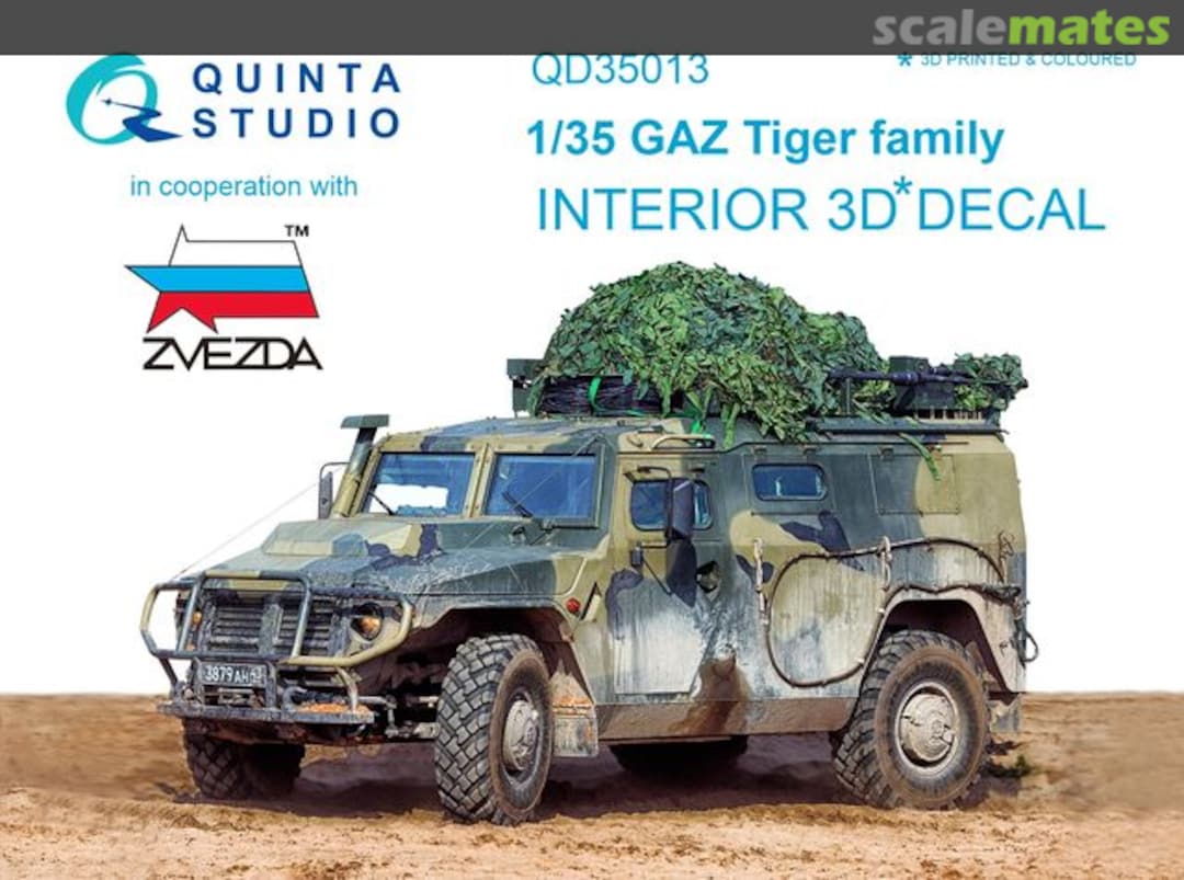 Boxart GAZ Tiger Family interior 3D decals QD35013 Quinta Studio