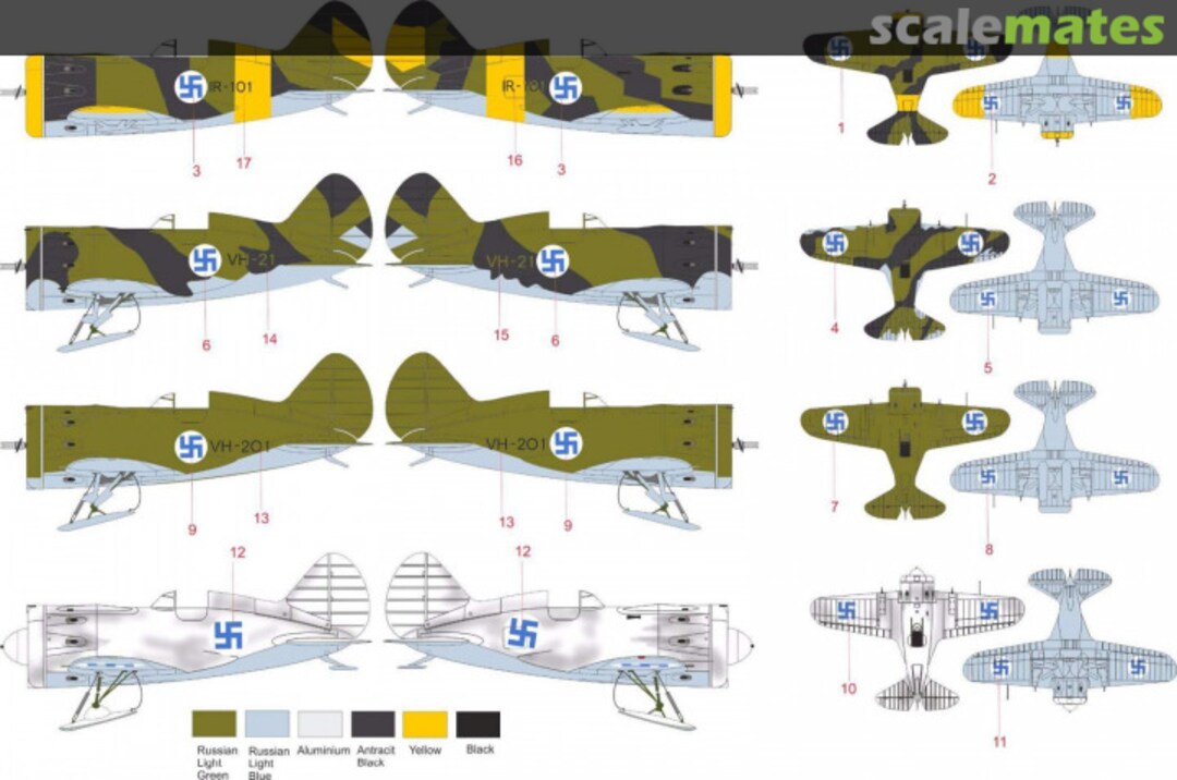 Contents POLIKARPOV I-16 RATA - FINNISH CAPTURED I-16 MNFDL72026 ROP o.s.