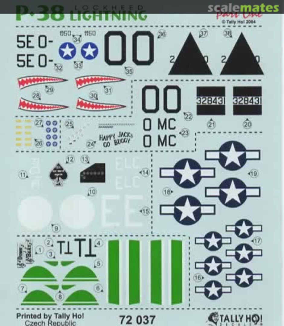 Contents P-38 Lockheed Lightning 72 037 Tally Ho! (CZ)