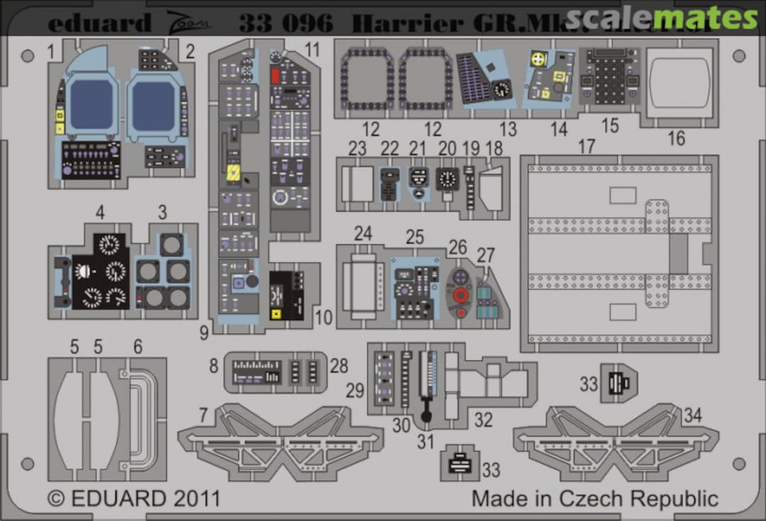 Boxart Harrier GR. Mk.7 interior S. A. - Trumpeter 33096 Eduard