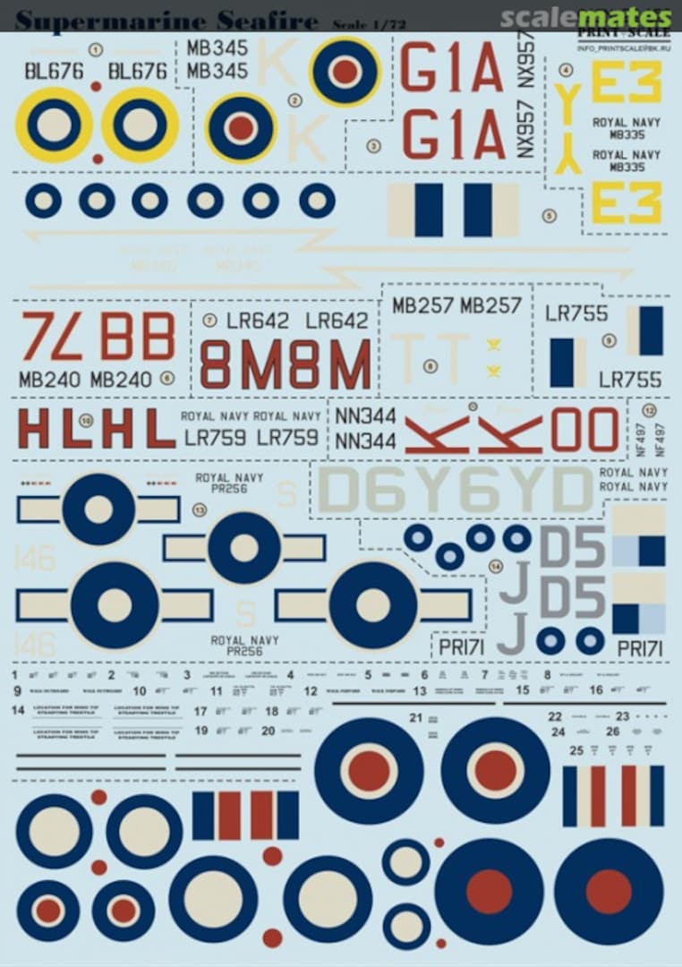 Boxart Supermarine Seafire 72-152 Print Scale