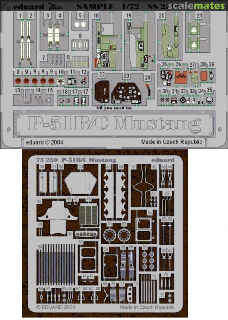 Boxart P-51 B/C Mustang 73250 Eduard