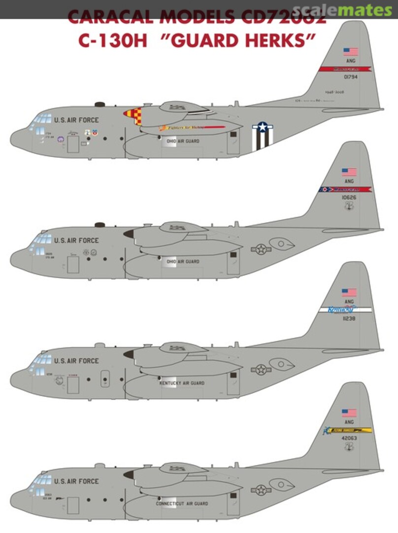 Boxart C-130H "Guard Herks" CD72062 Caracal Models