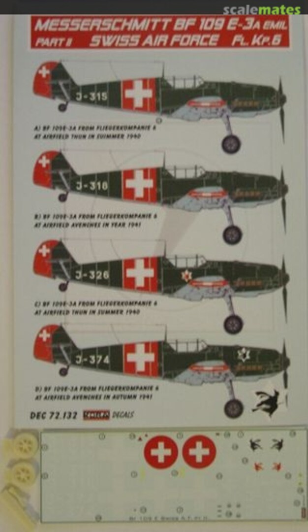 Boxart Messerschmitt Bf 109 E-3 Emil DEC72132 Kora Models