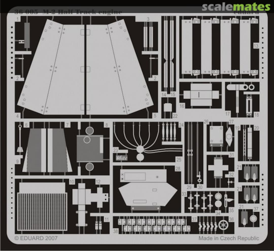 Boxart M-2 Half Track engine 36005 Eduard