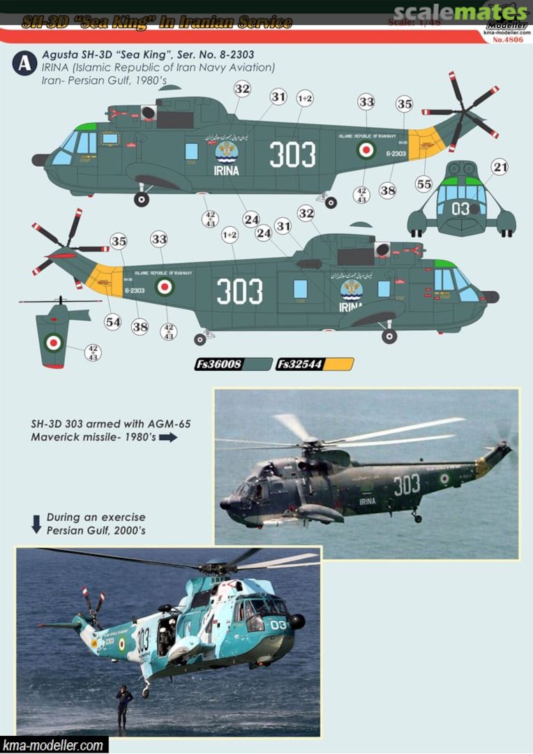 Boxart SH-3D Sea King In Iranian Service 4806 Modeller