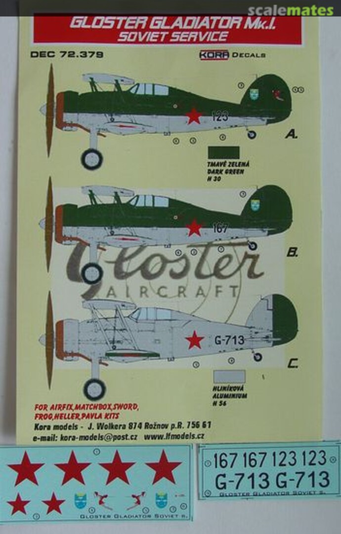 Boxart Gloster Gladiator Mk.I. DEC72379 Kora Models