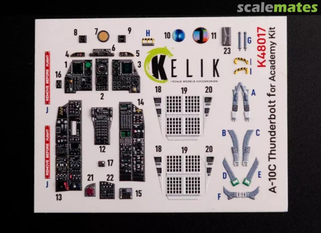 Boxart A-10C Thunderbolt Interior 3D Decals K48017 Kelik