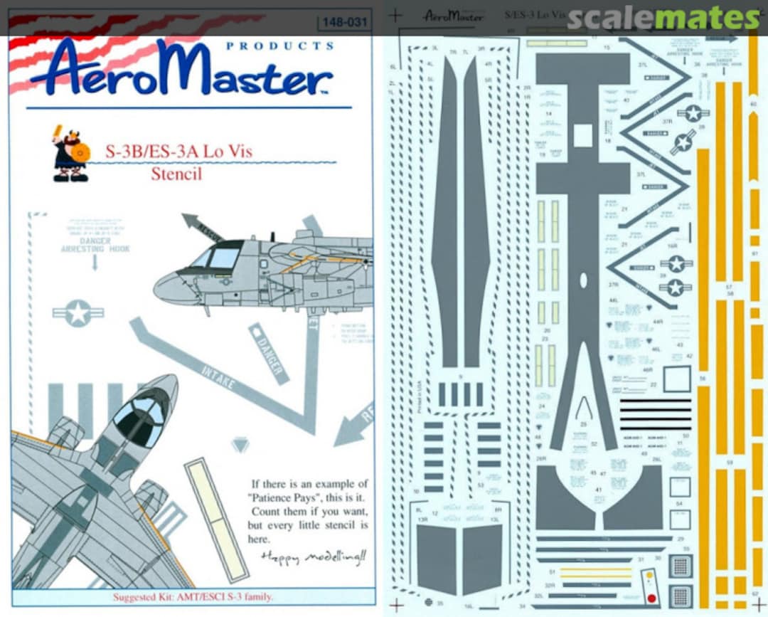 Boxart S-3B/ES-3A Lo Vis Stencil 148-031 AeroMaster