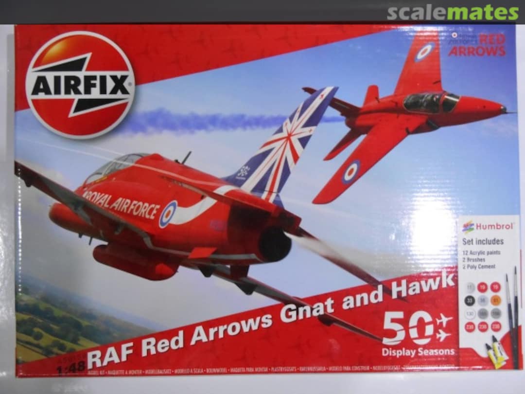 Boxart RAF Red Arrows Gnat and Hawk A50159 Airfix