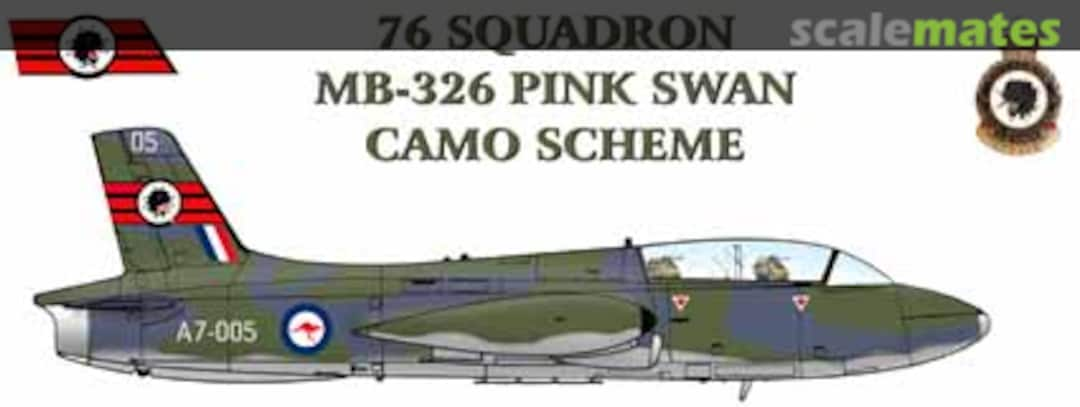 Boxart 76 Squadron MB 326 Pink Swan Camo Scheme AAF-009 Hawkeye Models